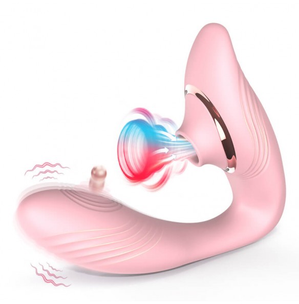 MAN NUO - BECKY Suction Vibrating Wireless Remote Wearable (Chargeable - Pink) MAN NUO - BECKY Suction Vibrating Wireless Remote Wearable (Chargeable - Pink)
